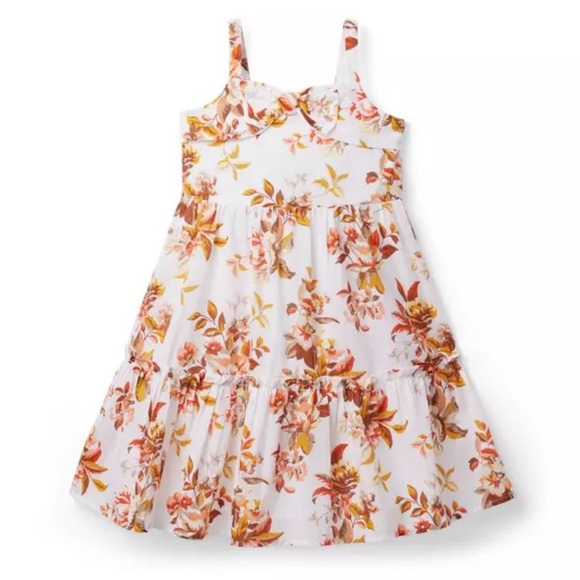 Janie and Jack Other - Janie and Jack Floral White and Orange Dress